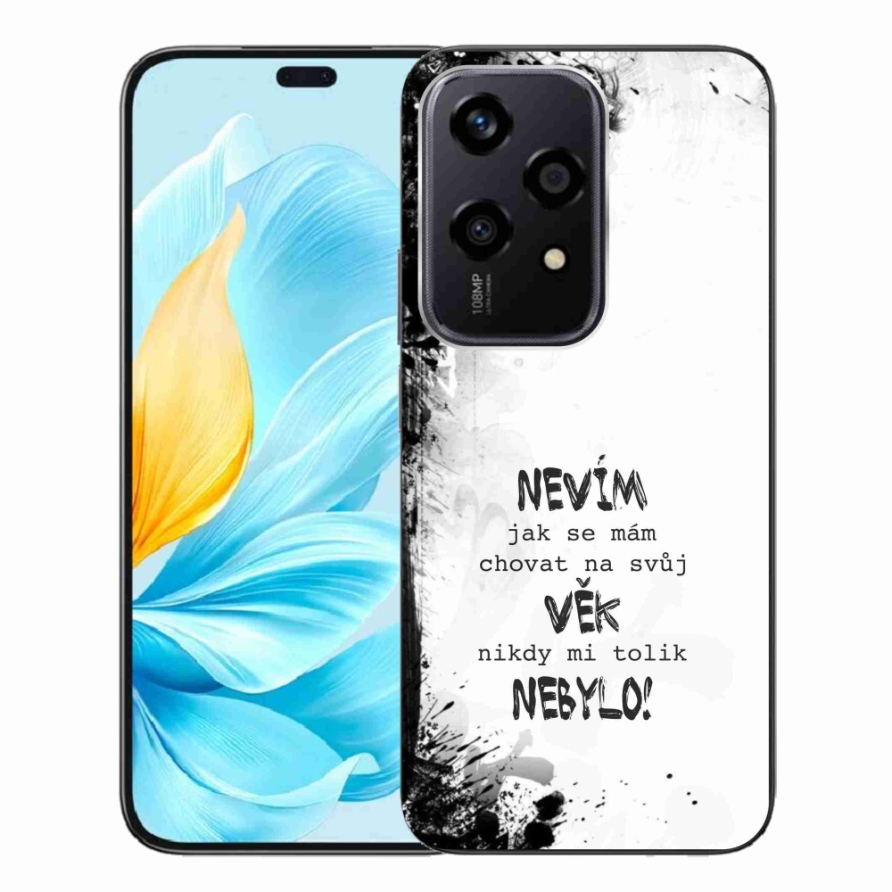 Gélový kryt mmCase na Honor 200 Lite 5G - vtipný text 14 biele pozadie
