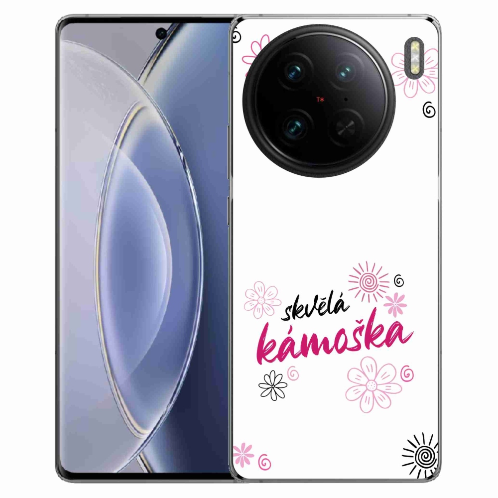 Gélový kryt mmCase na Vivo X90 Pro - skvelá kamoška biele pozadie