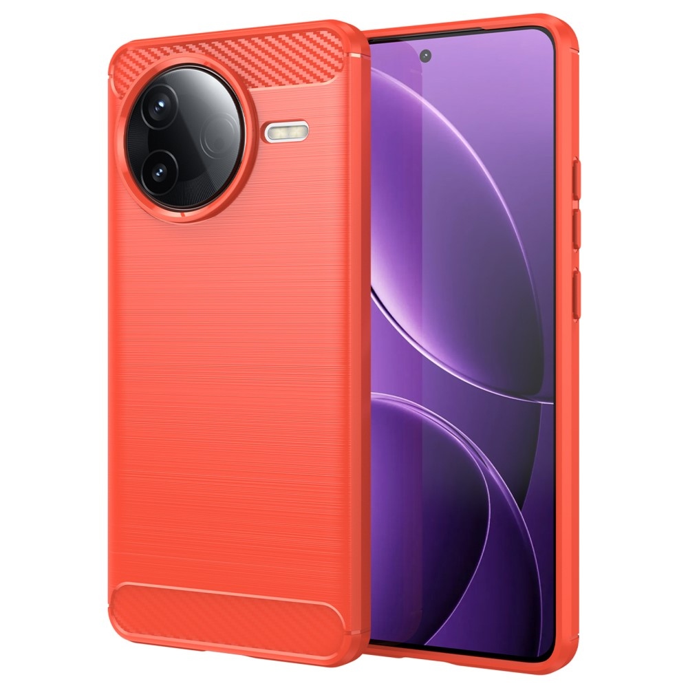 Carbon odolný gélový obal na Xiaomi Poco F7 Pro - červený