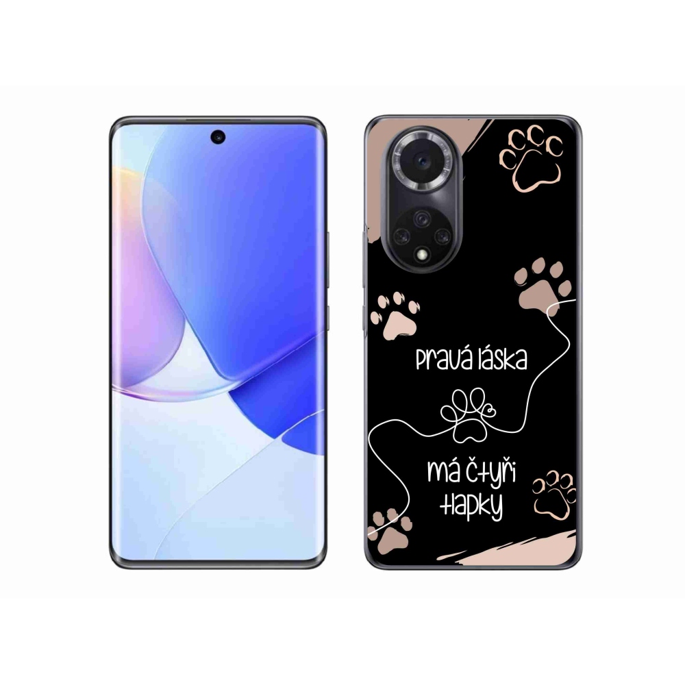 Gélový kryt mmCase na Honor 50 - psí motív 1 čierne pozadie