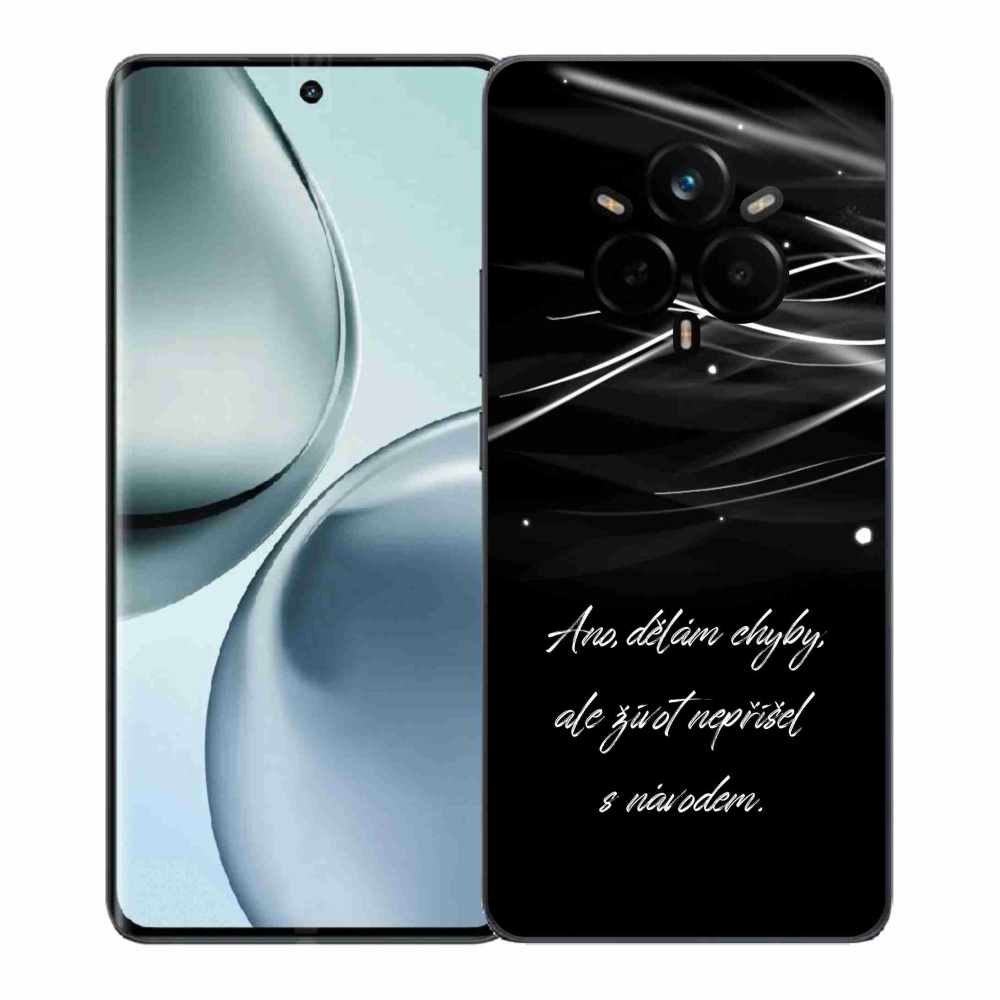 Gélový kryt mmCase na Realme 14 Pro+ 5G - citát čierne pozadie