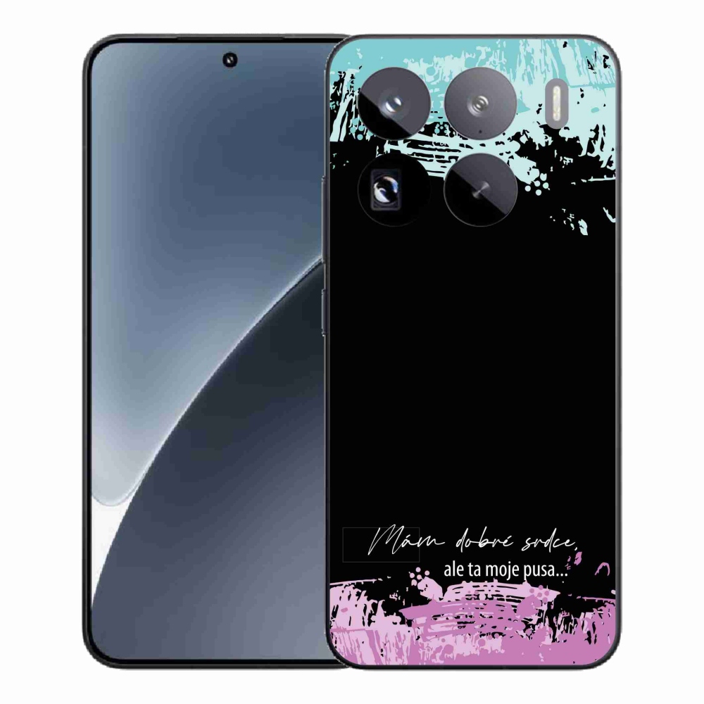 Gélový kryt mmCase na Xiaomi 15 Pro - vtipný text 3 čierne pozadie