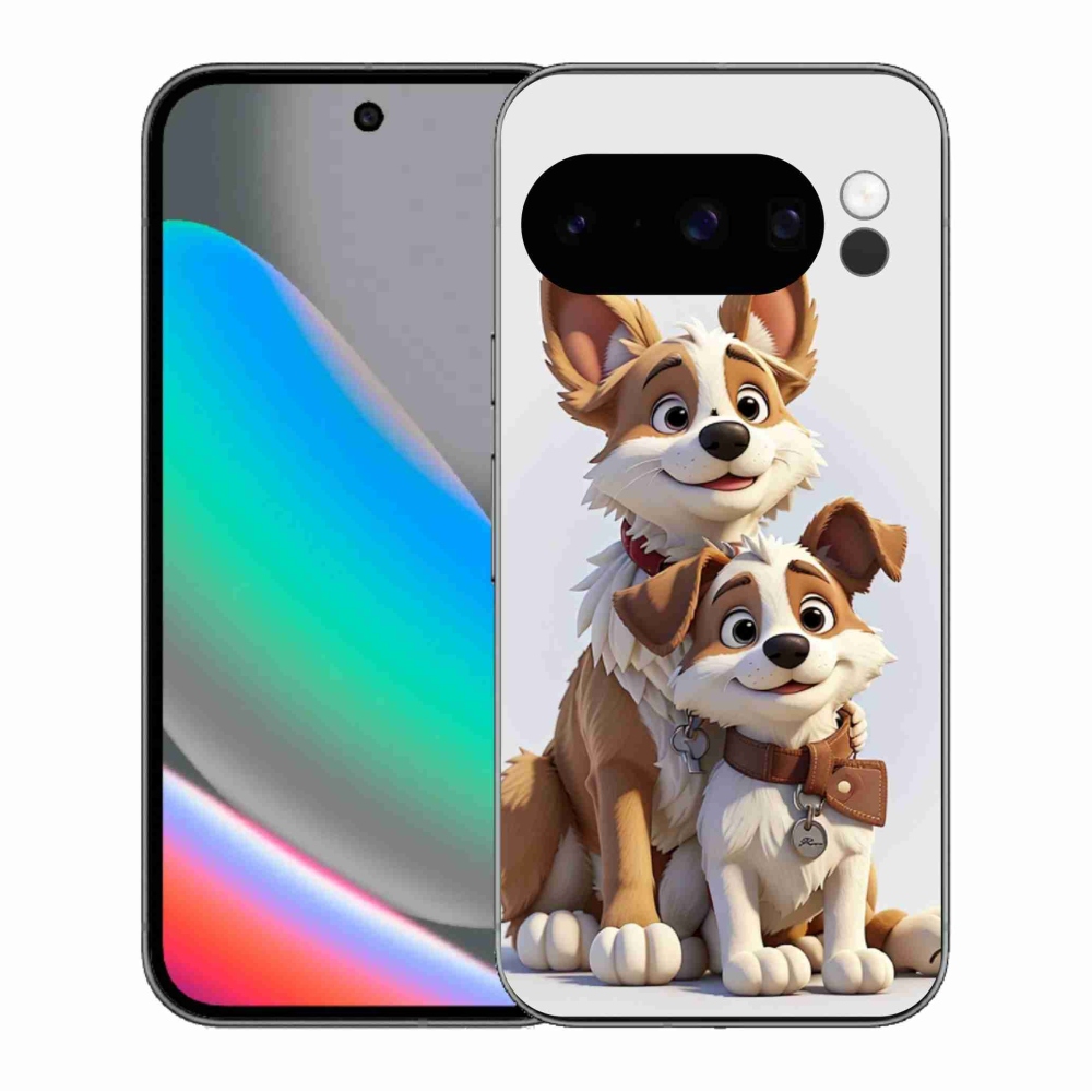 Gélový kryt mmCase na Google Pixel 10 Pro - kreslenie psy