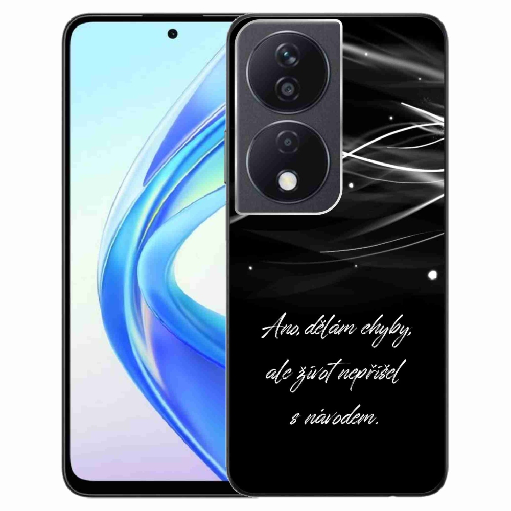 Gélový kryt mmCase na Honor X7b/Honor 90 Smart - citát čierne pozadie