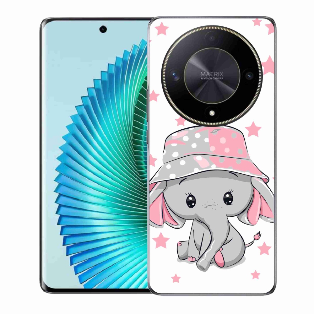 Gélový kryt mmCase na Honor Magic 6 Lite 5G - ružový slon