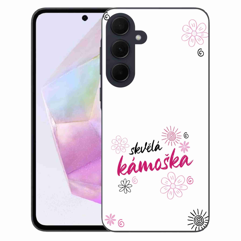 Gélový kryt mmCase na Samsung Galaxy A35 5G - skvelá kamoška biele pozadie