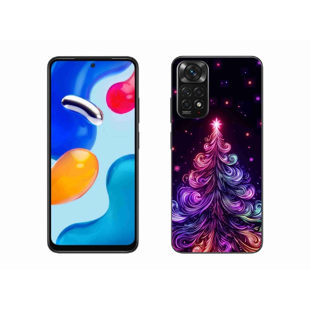 Gélový kryt mmCase na Xiaomi Redmi Note 11 4G - neónový vianočný stromček 1