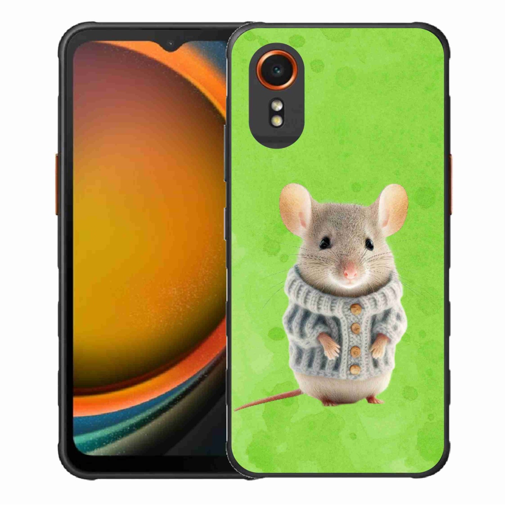 Gélový kryt mmCase na Samsung Galaxy Xcover 7 - myška vo svetri