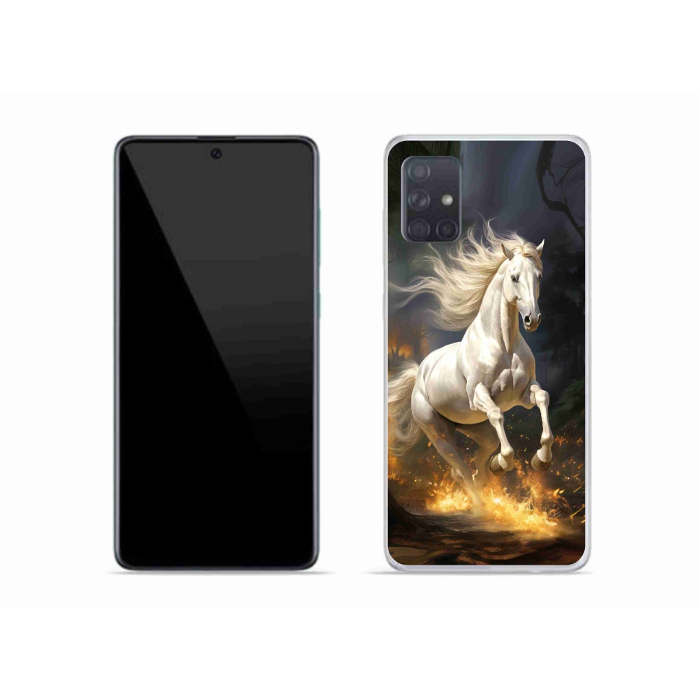 Gélový kryt mmCase na Samsung Galaxy A51 - biely kôň 2
