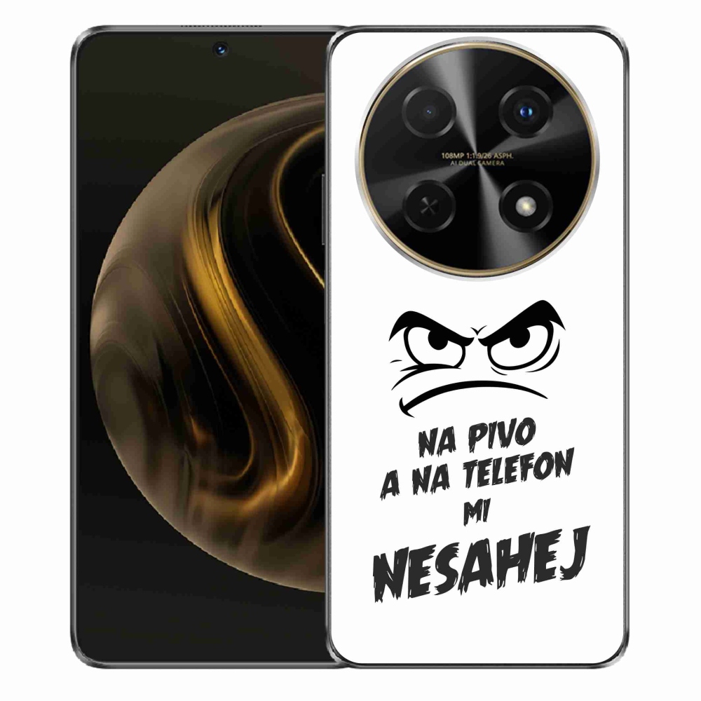 Gélový kryt mmCase na Huawei Nova 12i - pivný motív 2 biele pozadie