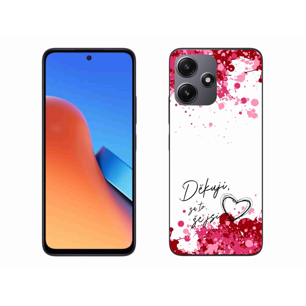 Gélový kryt mmCase na Xiaomi Redmi 12 5G - zamilovaný text 2 biele pozadie