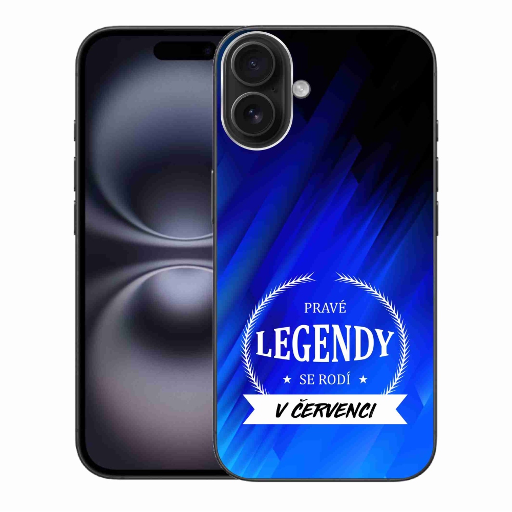 Gélový kryt mmCase na iPhone 16 Plus - legendy v júli modré pozadí