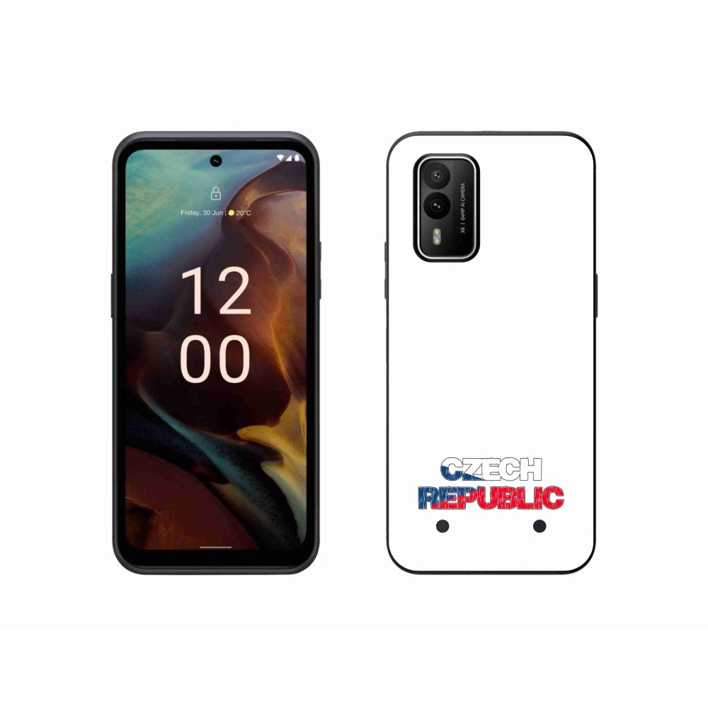 Gélový kryt mmCase na Nokia XR21 - Czech Republic biele pozadie
