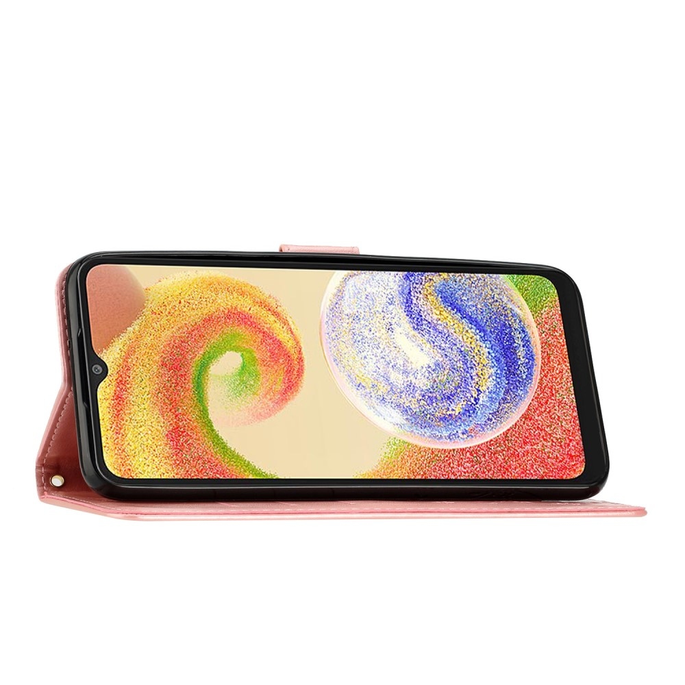 Flowers knižkové púzdro na Samsung Galaxy A06 4G - ružovozlaté
