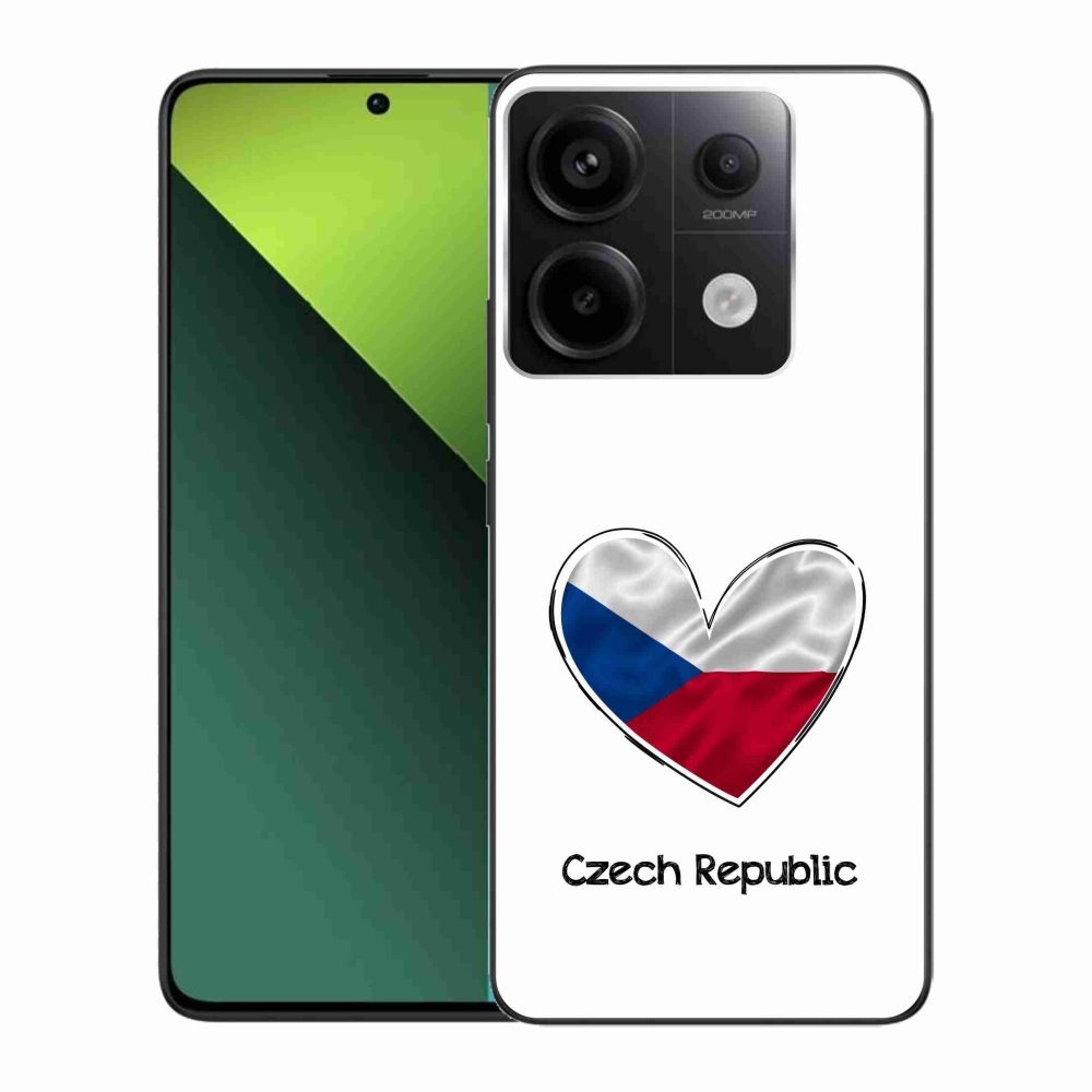 Gélový kryt mmCase na Xiaomi Redmi Note 13 Pro 5G/Poco X6 5G - vlajka srdca biele pozadie