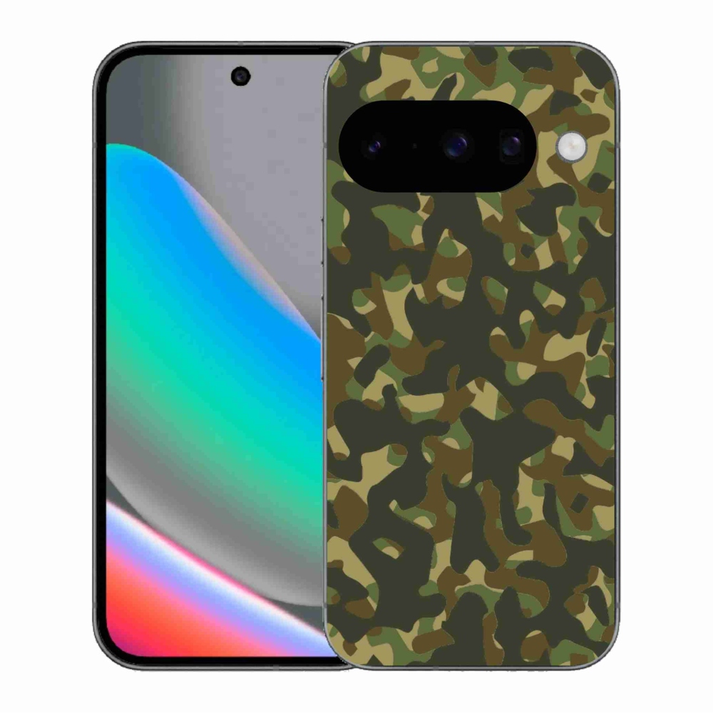 Gélový kryt mmCase na Google Pixel 10 - maskáčový vzor 1