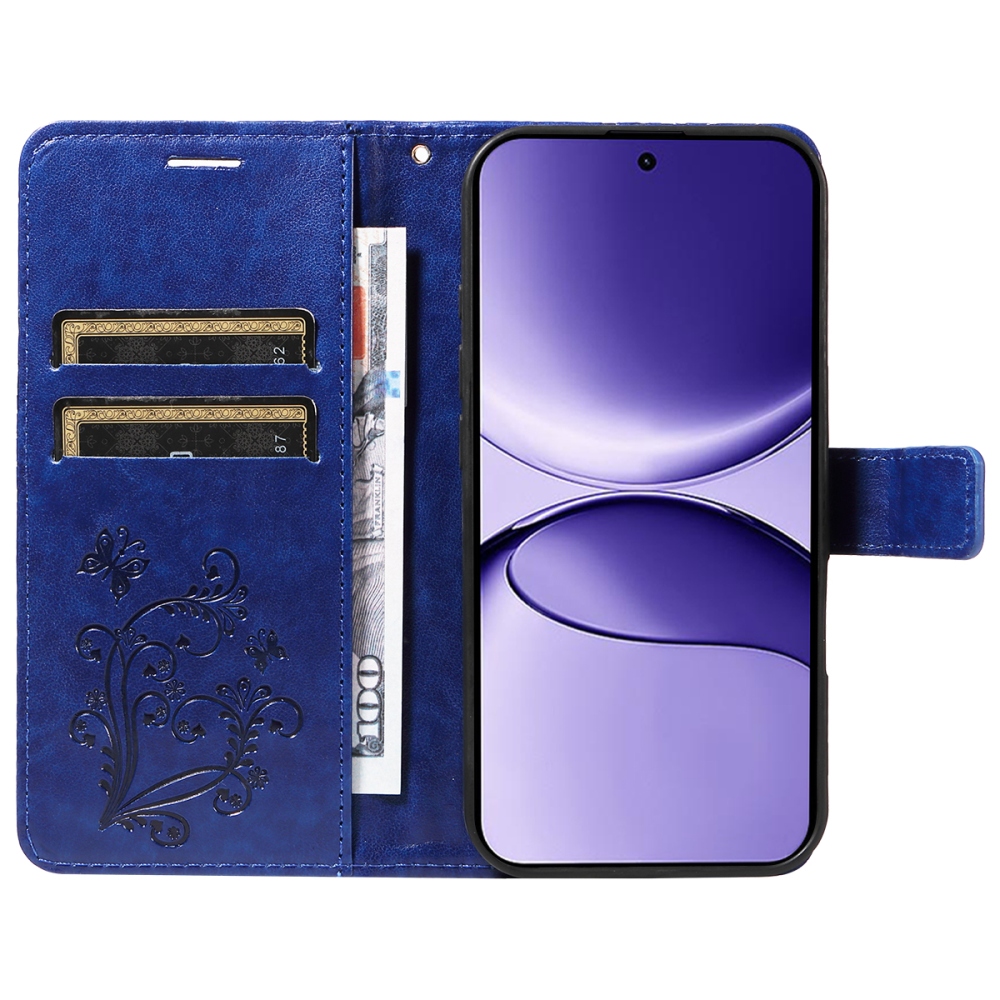Big Butterfly knižkové púzdro na Xiaomi Poco F7 5G - modré