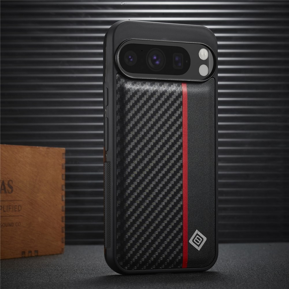 LC.IMEEKE odolný gélový obal na Google Pixel 10 Pro/Pixel 10 - čierny/červený
