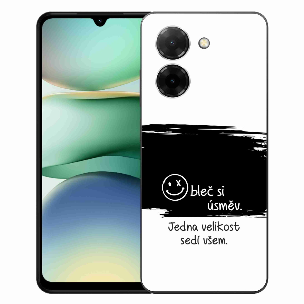 Gélový kryt mmCase na Xiaomi Redmi A5 (173.45x79.35x8.45mm) - vtipný text 8 čiernobiele pozadie