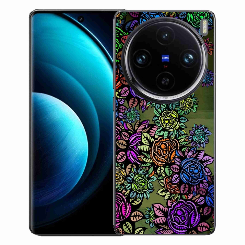 Gélový kryt mmCase na Vivo X100 Pro 5G - kvety 6