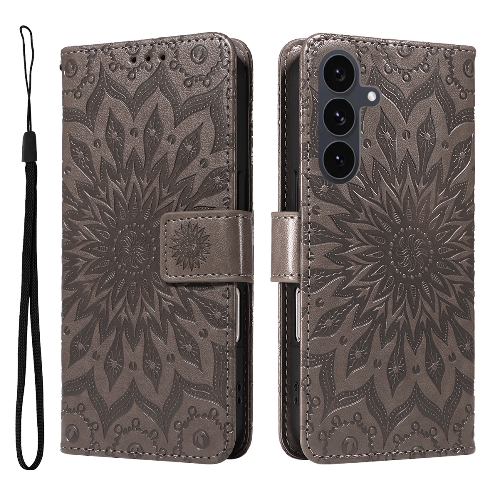 Sunflower knižkové púzdro na Samsung Galaxy S25 FE - šedé