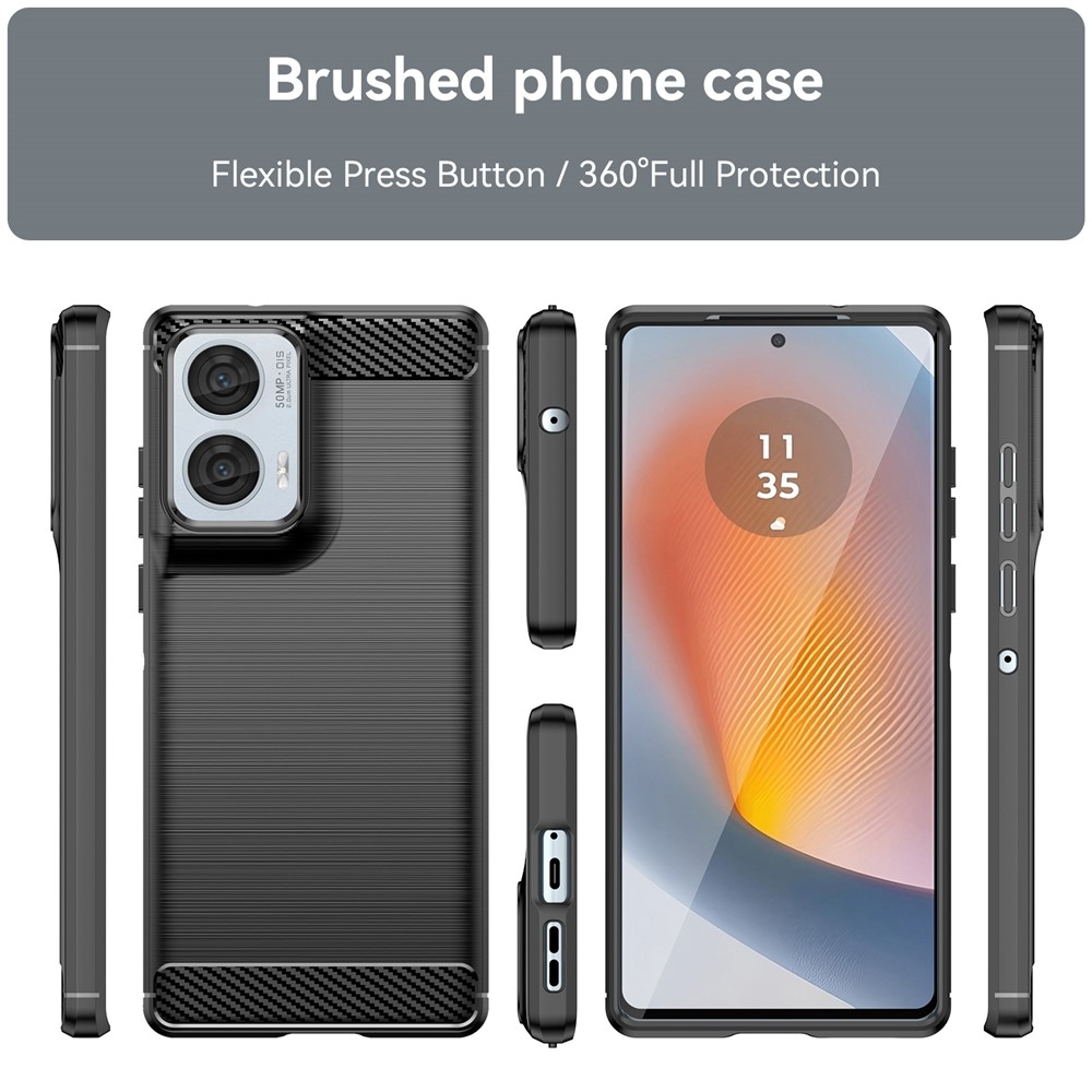 Carbon odolný gélový obal na Motorola Moto G85 5G - čierny