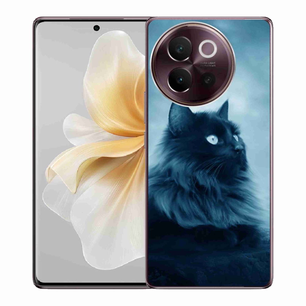 Gélový obal mmCase na Vivo V40 Lite 5G - čierna mačka 1