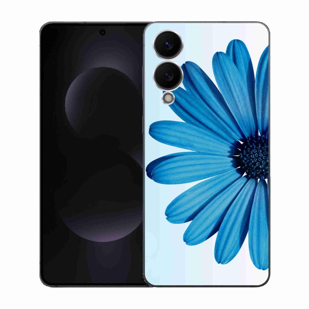 Gélový kryt mmCase na Samsung Galaxy S25 Edge - modrá margaréta