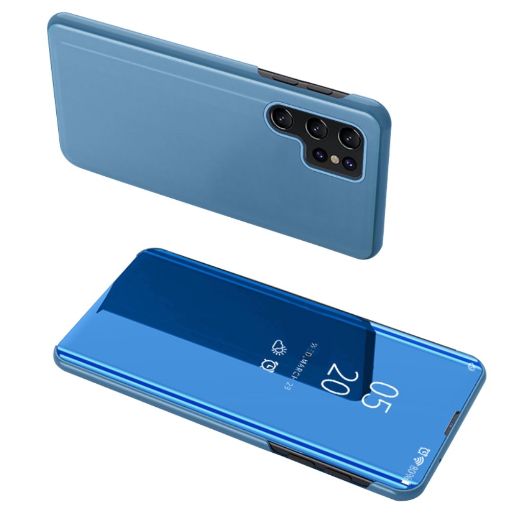 Clear zatvárací kryt s priehľadným predkom na Samsung Galaxy S24 Ultra - modrý