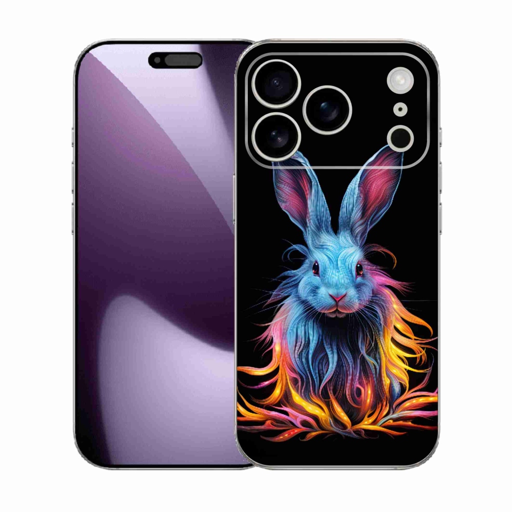 Gélový kryt mmCase na iPhone 17 Pro - abstraktný zajac