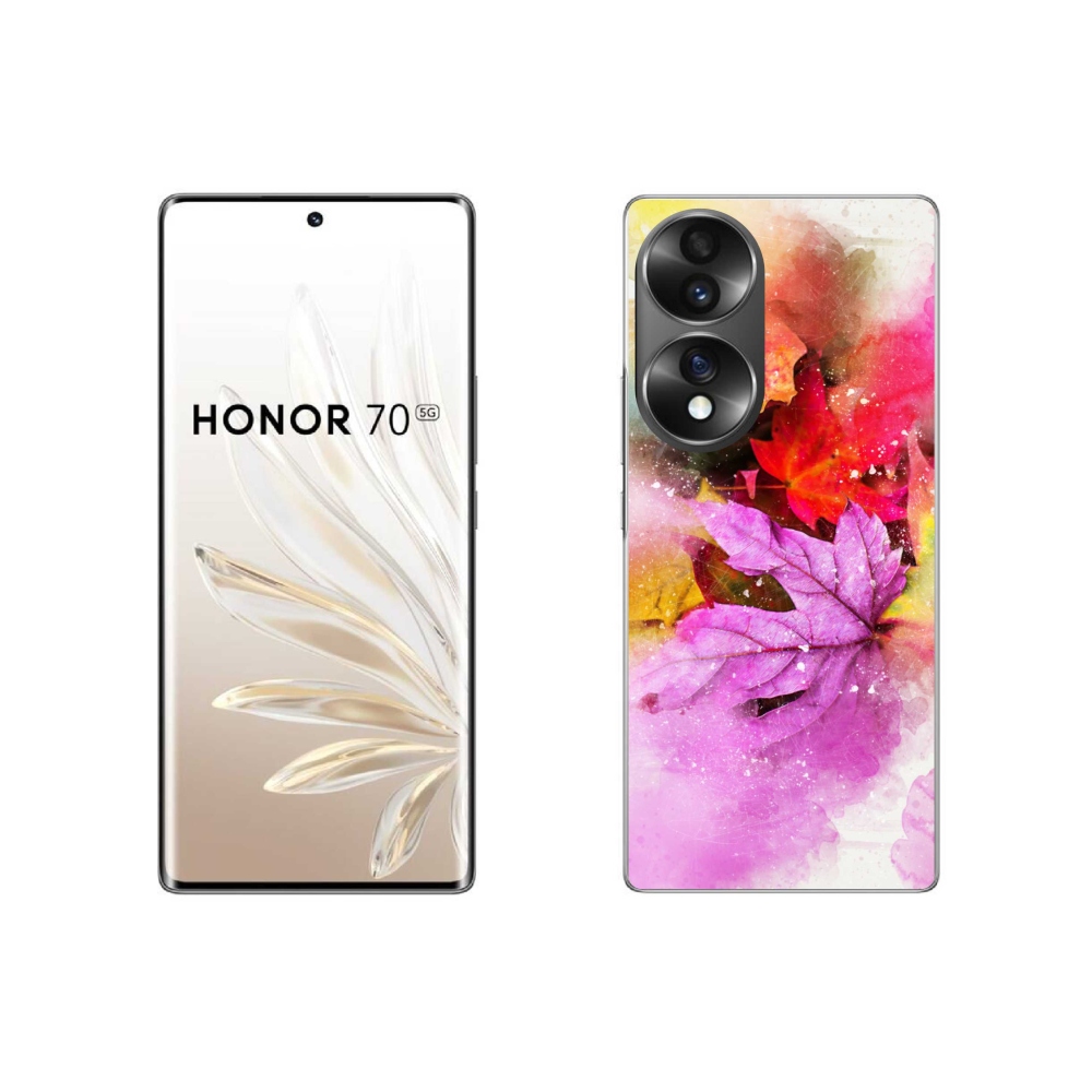 Gélový kryt mmCase na Honor 70 - farebné listy