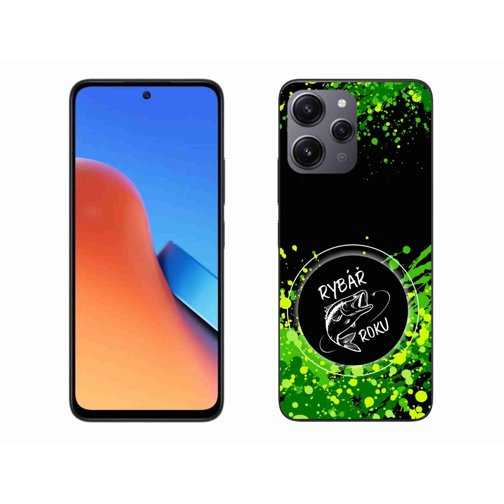 Gélový kryt mmCase na Xiaomi Redmi 12 - rybár roku čierne pozadie