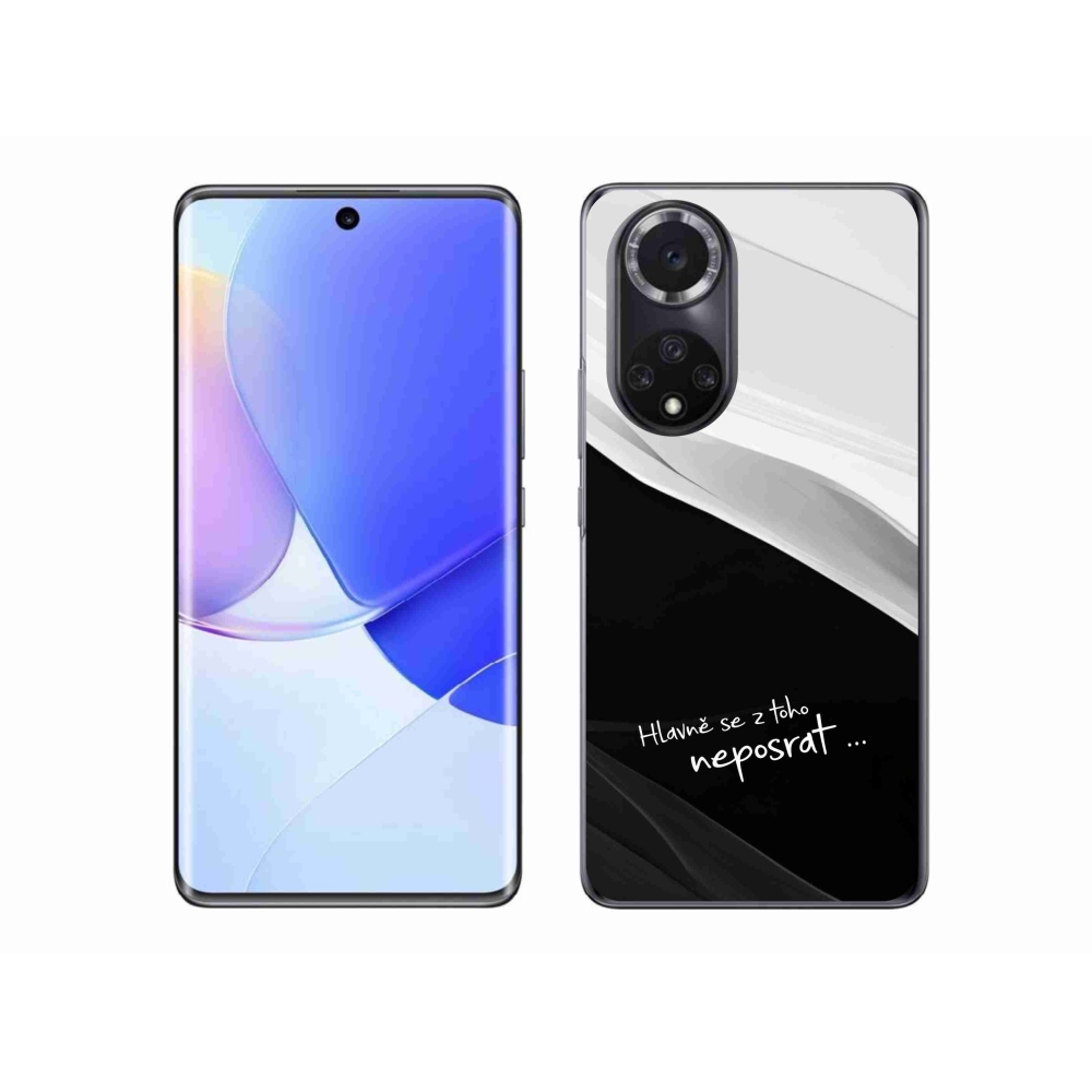 Gélový kryt mmCase na Huawei Nova 9 - vtipný text 13 čiernobiele pozadie