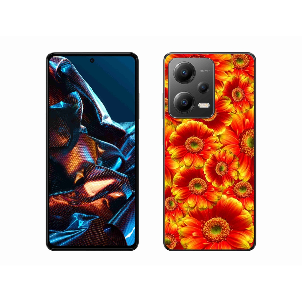 Gélový kryt mmCase na mobil Xiaomi Redmi Note 12 Pro 5G - gerbera 1