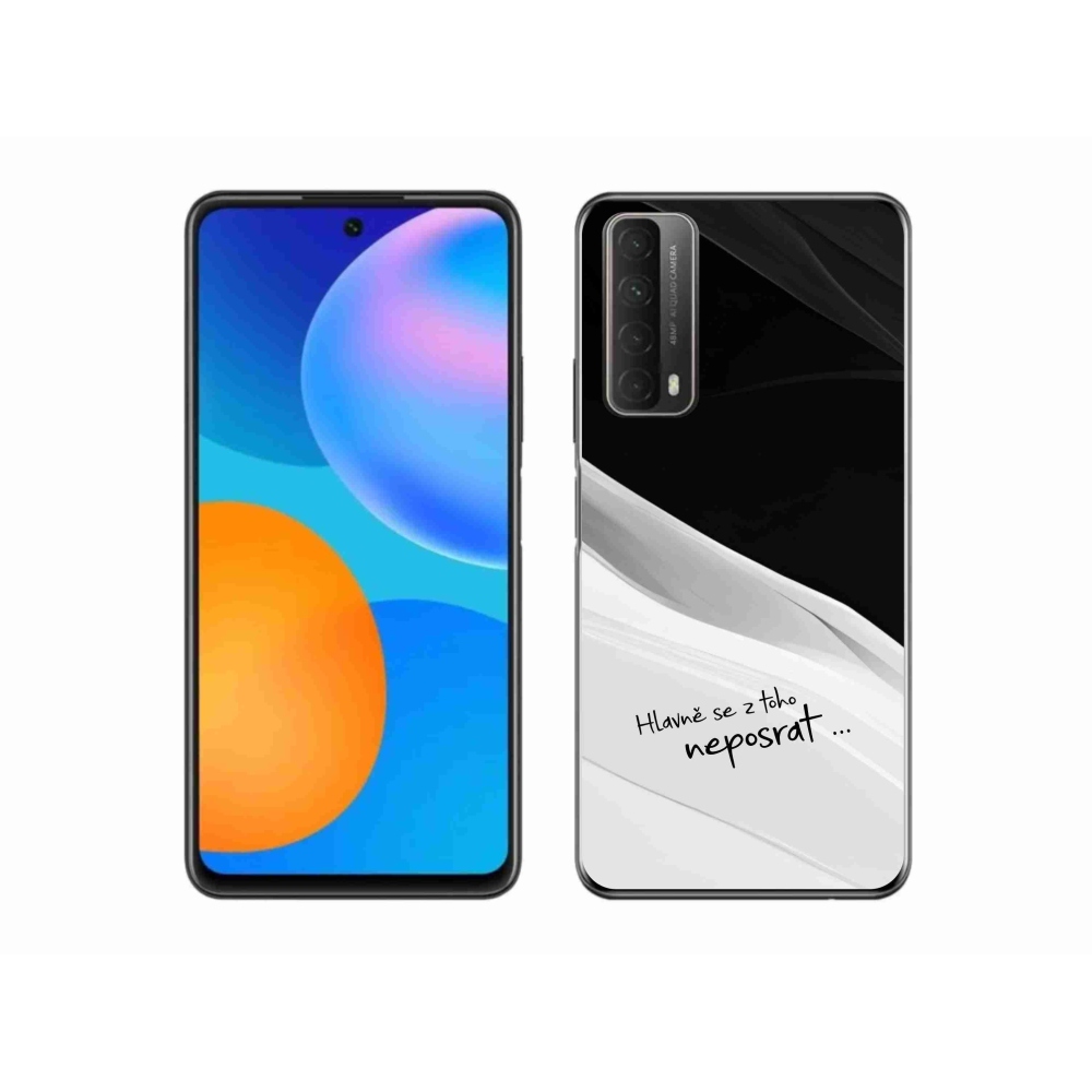 Gélový kryt mmCase na Huawei P Smart (2021) - vtipný text 13 bieločierne pozadie