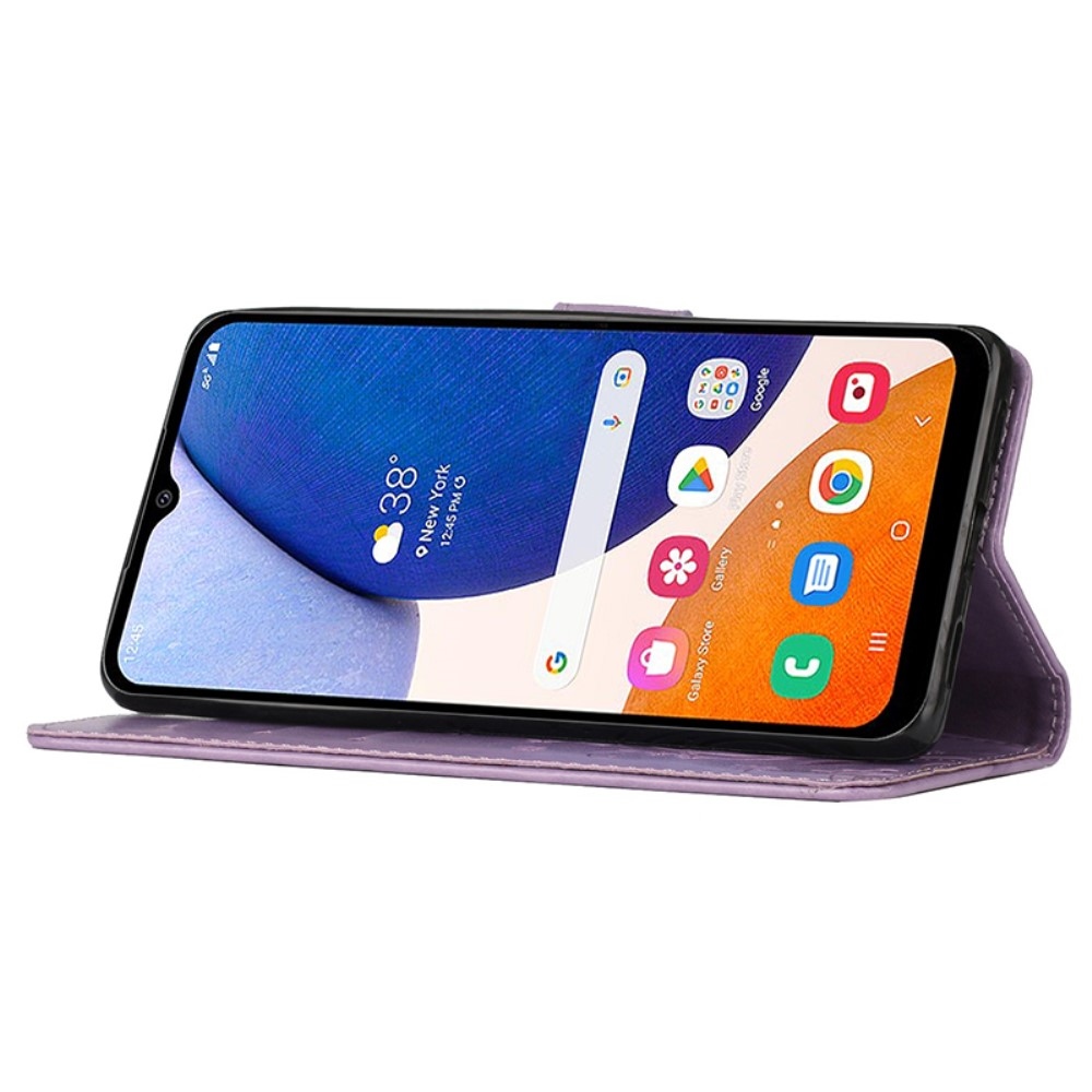 Flowers knižkové púzdro na Samsung Galaxy A05s - svetlofialové