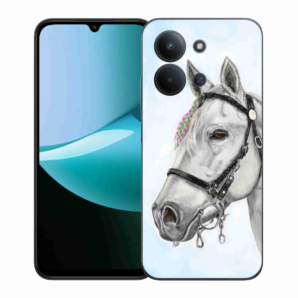 Gélový kryt mmCase na Xiaomi Redmi 15C 4G (171mm)/Poco C85 4G (171mm) - biely kôň 1