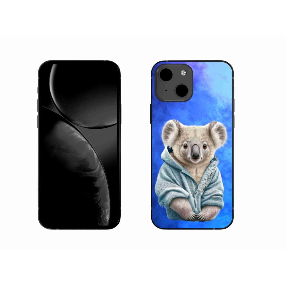 Gélový kryt mmCase na iPhone 13 - koala vo svetri