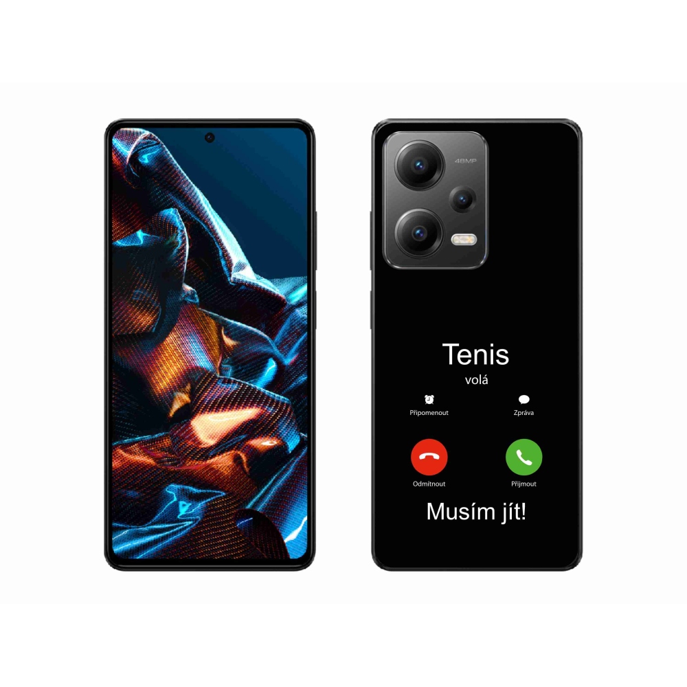 Gélový kryt mmCase na Xiaomi Redmi Note 12 Pro 5G - tenis volá čierne pozadie