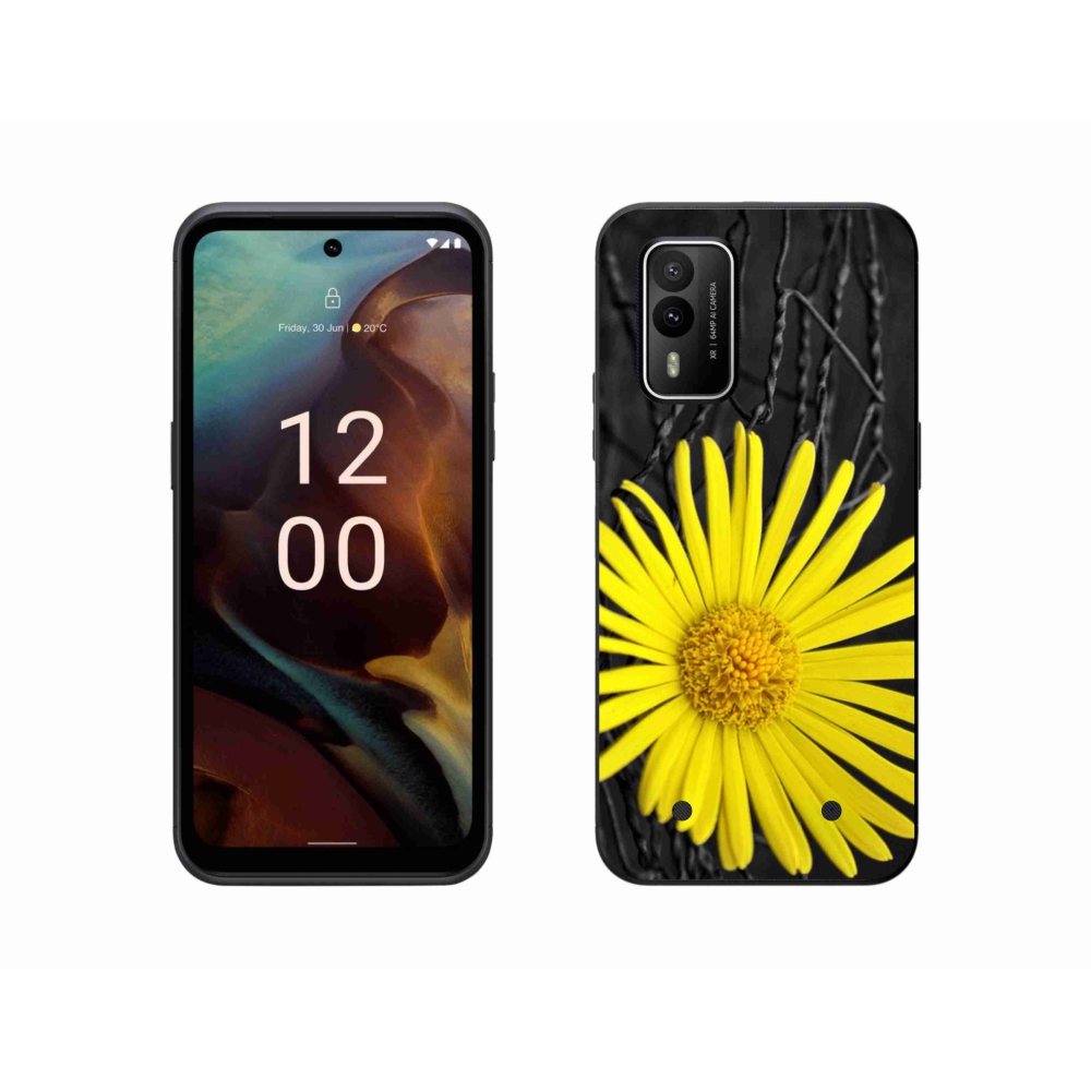 Gélový kryt mmCase na Nokia XR21 - žltý kvet