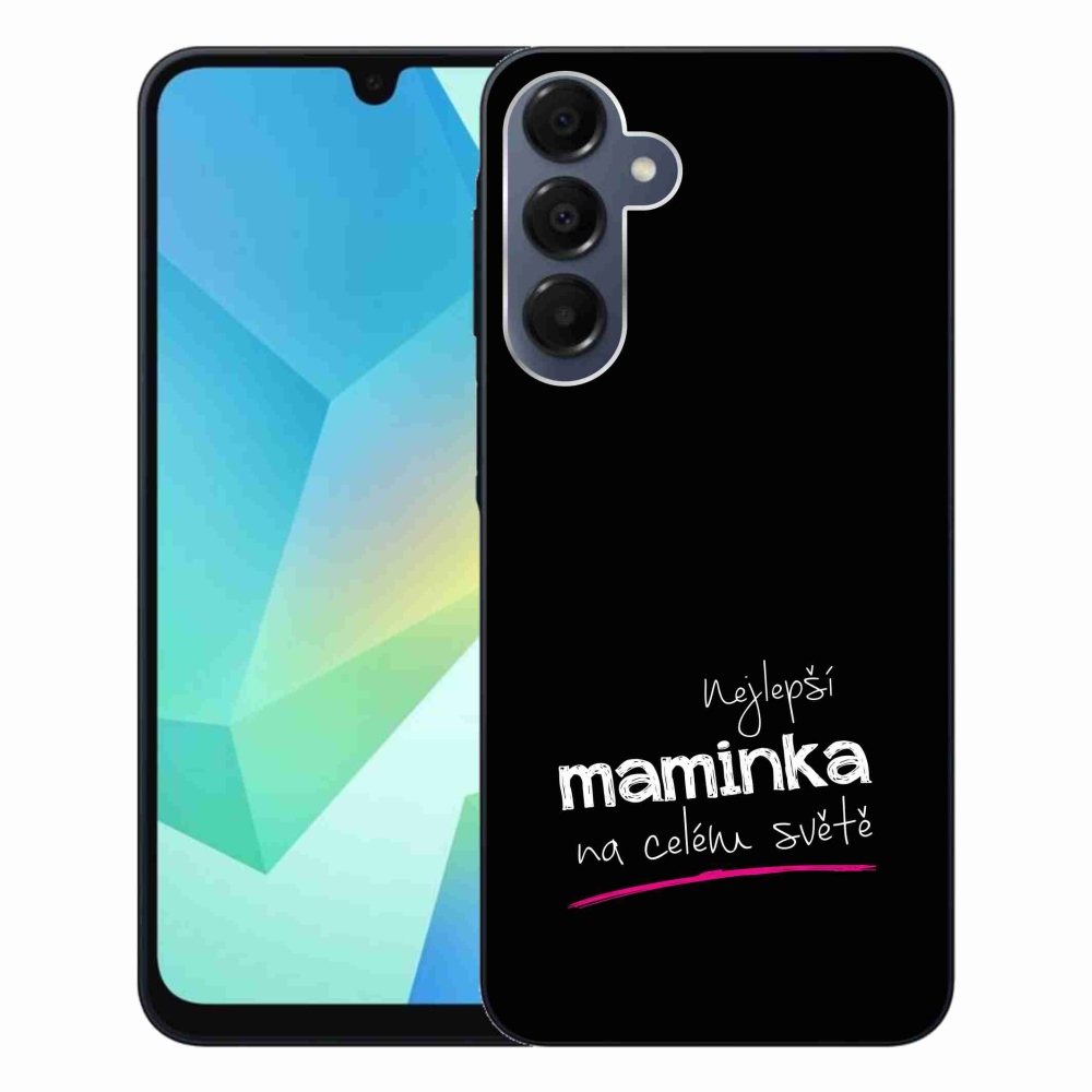 Gélový kryt mmCase na Samsung Galaxy A16 4G/5G - najlepšia mamička 4 čierne pozadie