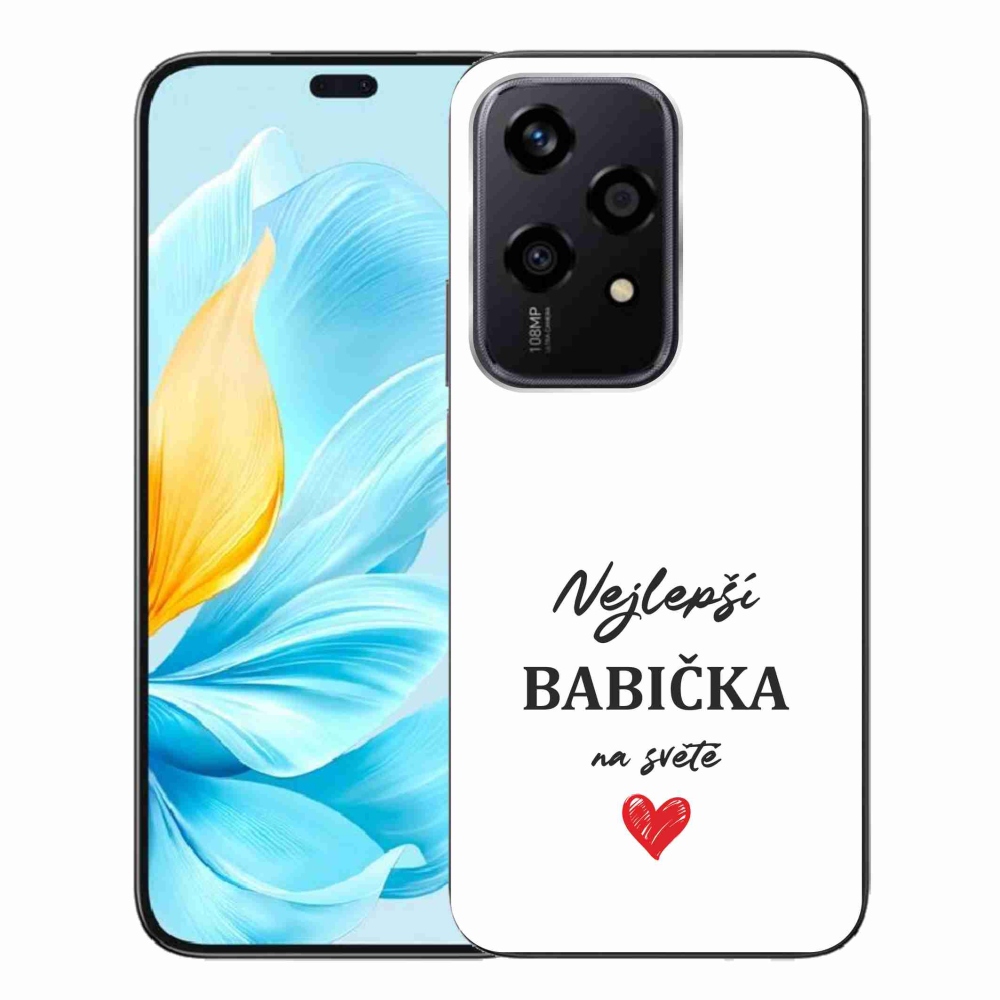 Gélový kryt mmCase na Honor 200 Lite 5G - najlepšia babička 1 biele pozadie