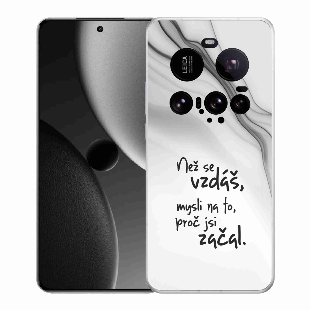 Gélový kryt mmCase na Xiaomi 15 Ultra - citát 2 biele pozadie