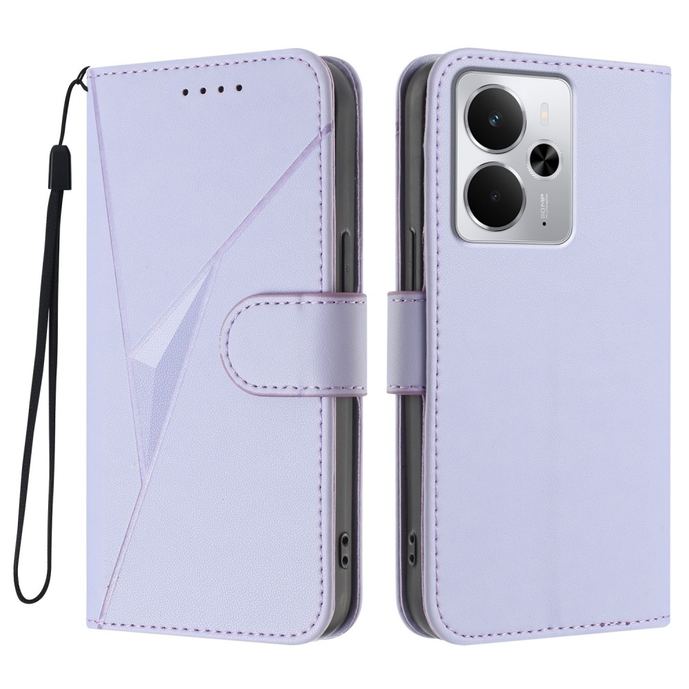 Triangles knižkové puzdro na Realme 14 5G - svetlofialové