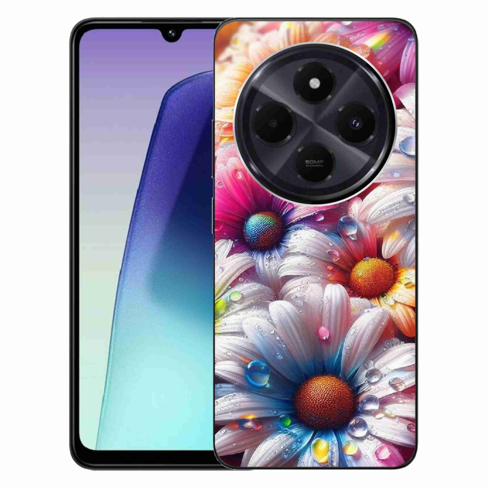 Gélový kryt mmCase na Xiaomi Redmi 14C/Poco C75 - farebné margaréty
