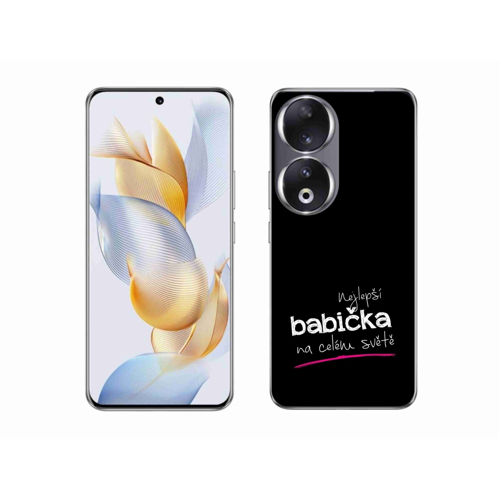 Gélový kryt mmCase na Honor 90 - najlepšia babička 4 čierne pozadie