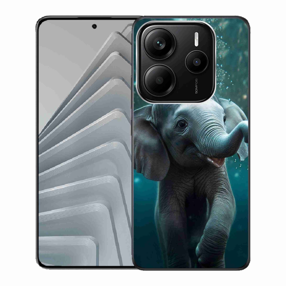 Gélový kryt mmCase na Xiaomi Redmi Note 14 5G - slôň pod vodou