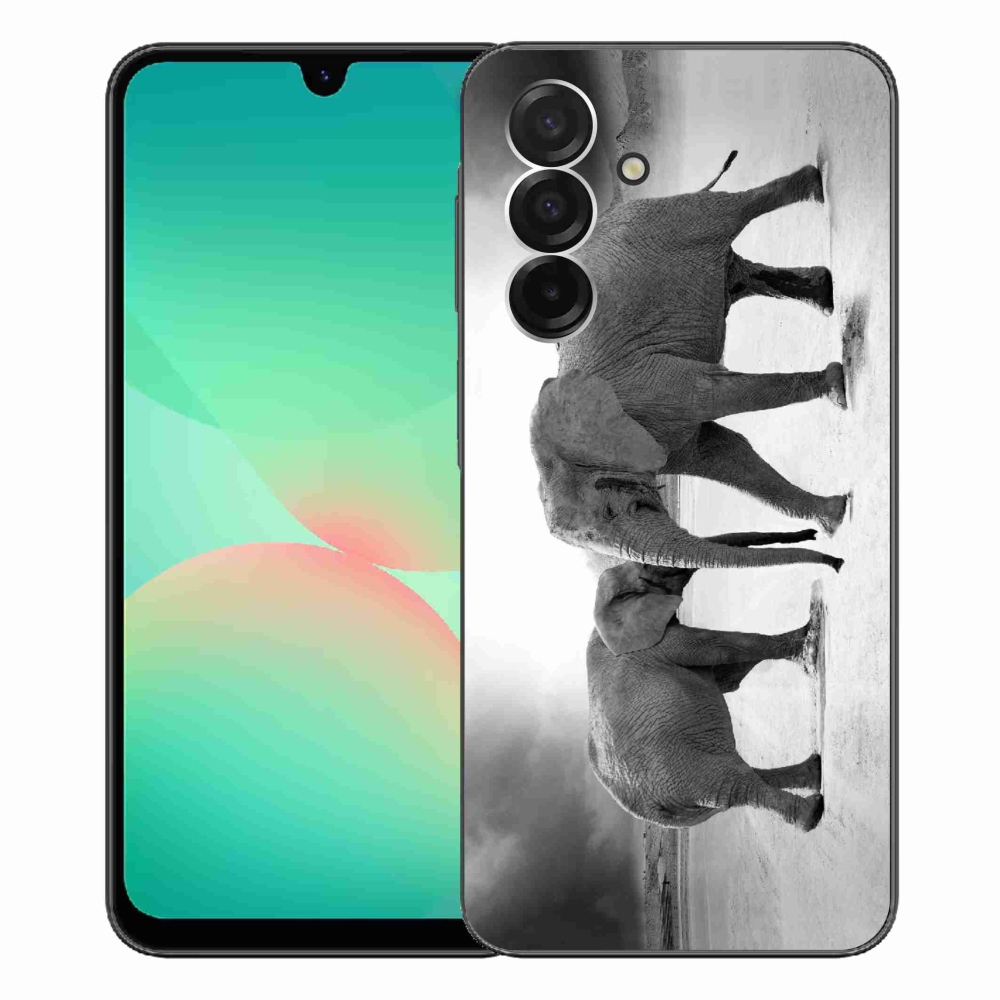 Gélový kryt mmCase na Samsung Galaxy A26 5G - čiernobieli slony