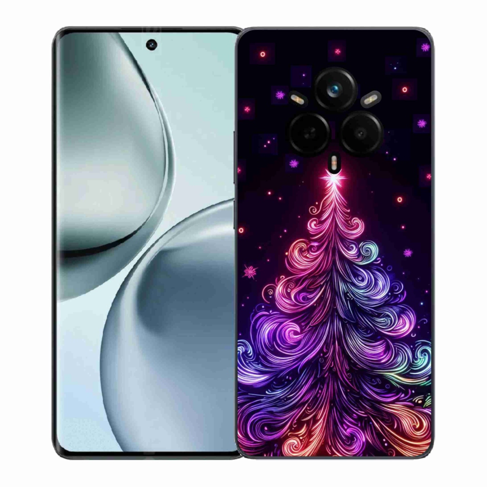 Gélový kryt mmCase na Realme 14 Pro+ 5G - neónový vianočný stromček 1