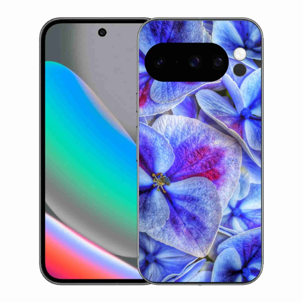 Gélový kryt mmCase na Google Pixel 10 Pro - modré kvety 1